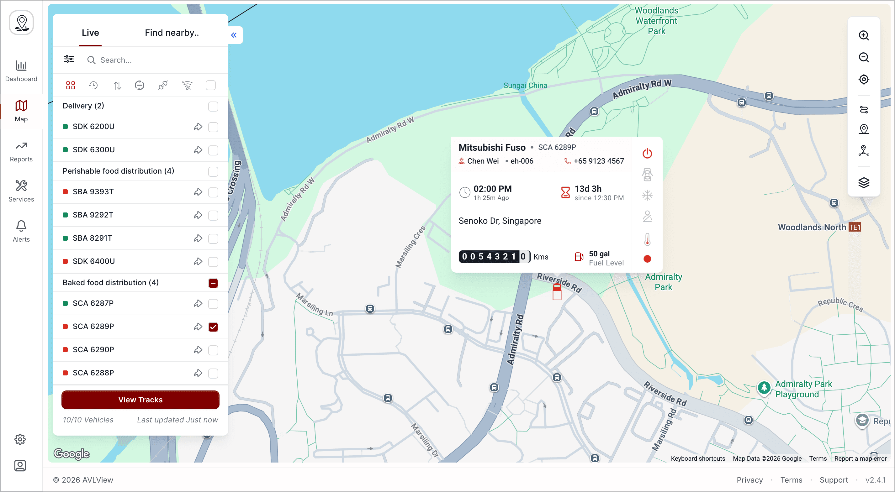 Follow the Vehicle Movement